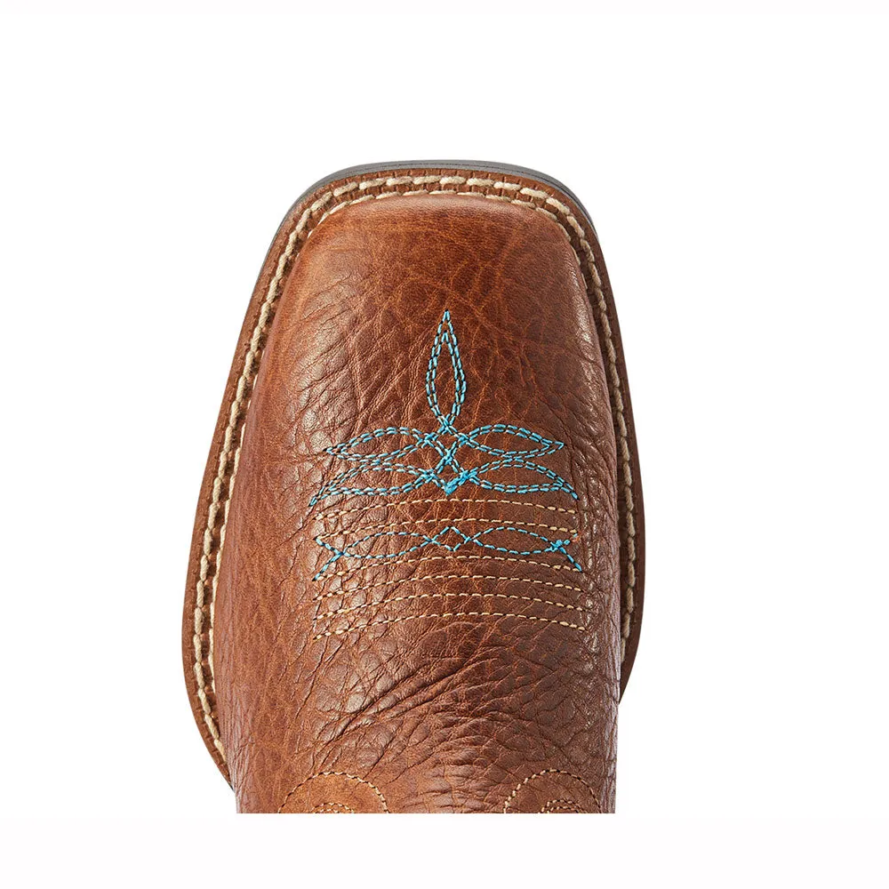 10042597 Ariat Kids Lonestar Western Cowboy Boots - Red Dirt Road/ Blue Waves