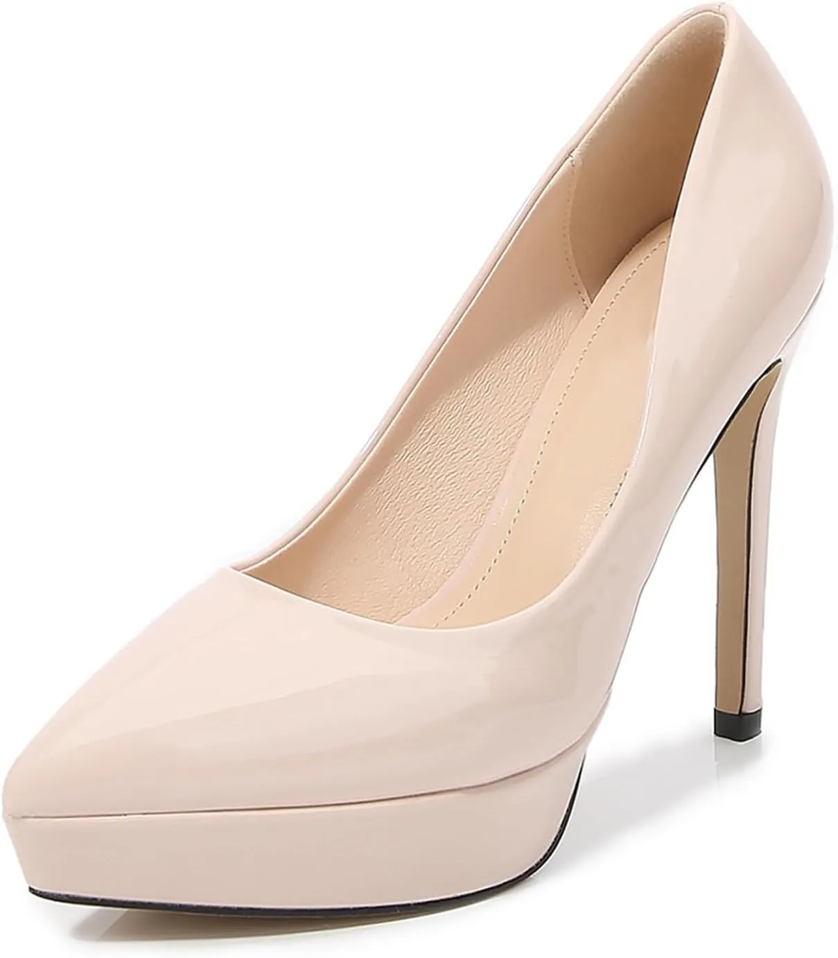 12CM/4.72IN Women's Closed Toe Platform High Heels Stiletto Dress High Heeled Wedding Party Office Pumps Shoes
