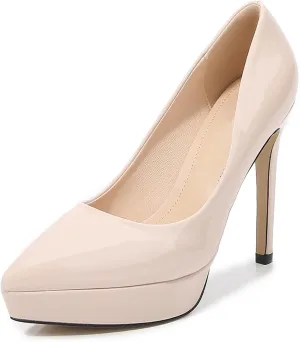 12CM/4.72IN Women's Closed Toe Platform High Heels Stiletto Dress High Heeled Wedding Party Office Pumps Shoes