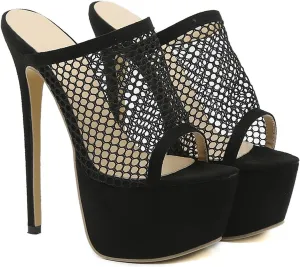 16CM/6.30IN Women's Fashion High Heels Ladies Open Toe Stiletto High Heels Sexy Comfy Weddings Party Evening Dress Shoes for Women