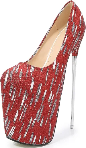 19CM/7.48IN Women Sexy Super High Stiletto Heels Pumps Pole Dance Shoes Stripper High Heels Thin High Heels Dress Wedding Party Shoes Ladies Stiletto Big Size 34-50