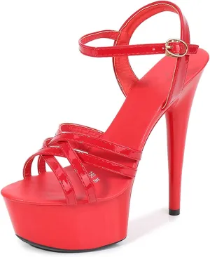 5.90 inch/15cm Women's Sexy High Heels Fashion Open Toe Stiletto Wedding Dress Shoes Elegant Comfortable Party Dress Pumps for Women