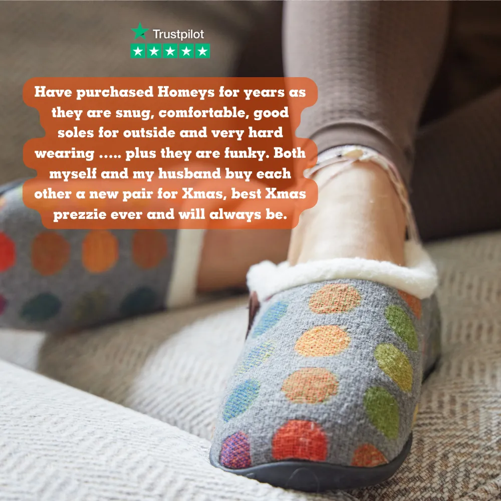Amber - Grey Multi Spot Women's Slippers