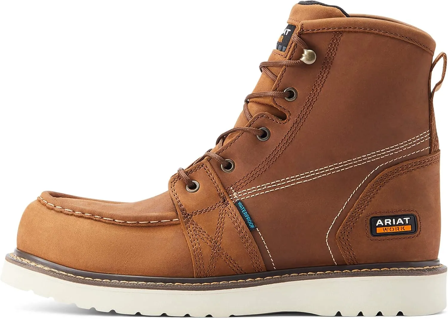 Ariat Men's Rebar Wedge Moc Toe 6" Waterproof Composite Toe Work Boot