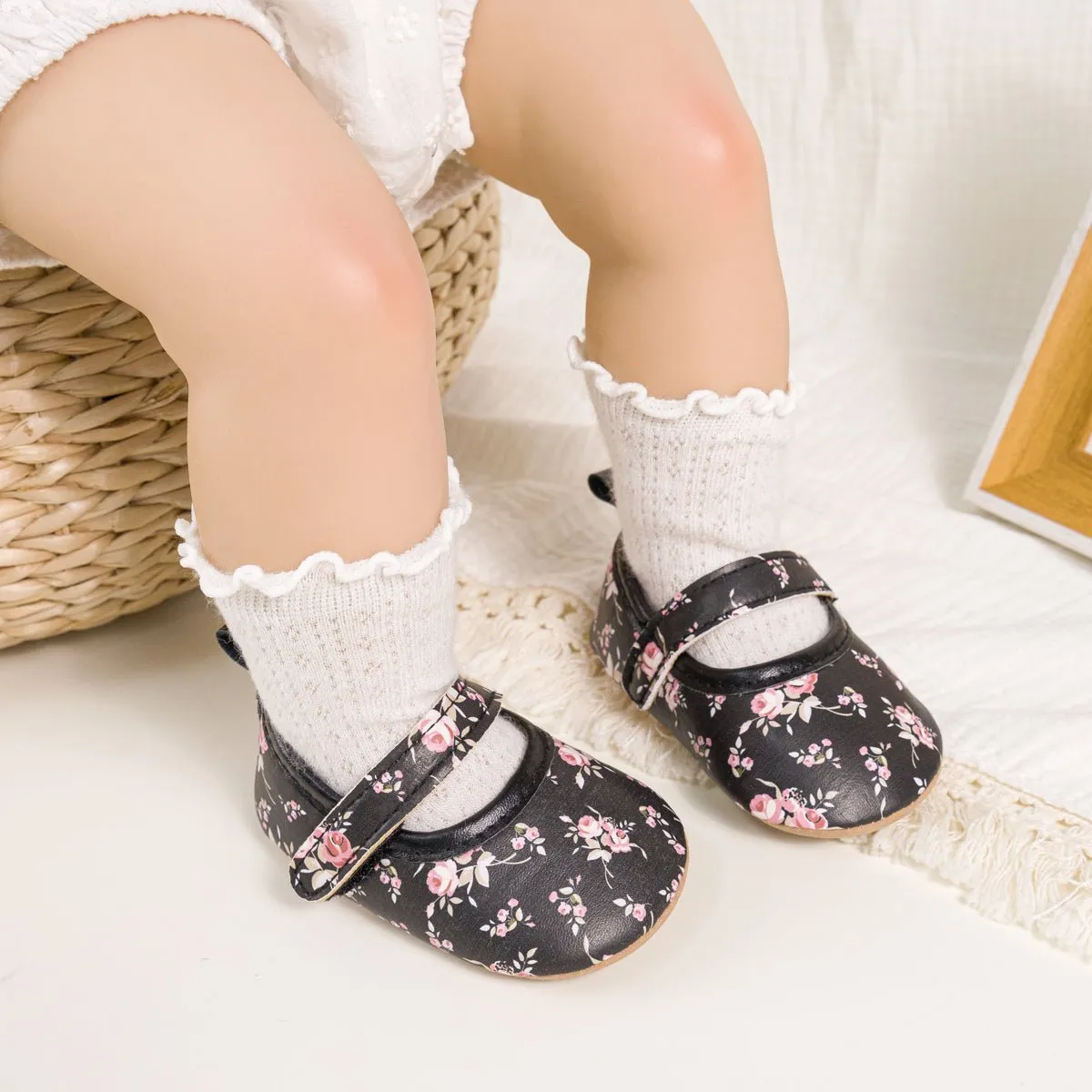 Beloved Blossom Slippers-Black