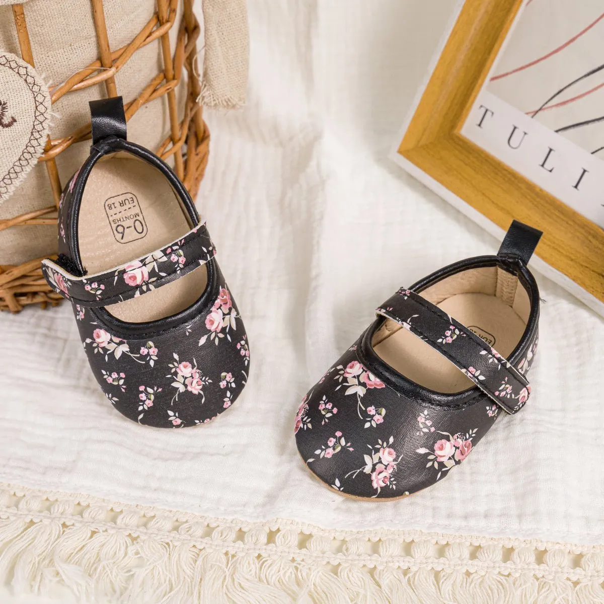 Beloved Blossom Slippers-Black
