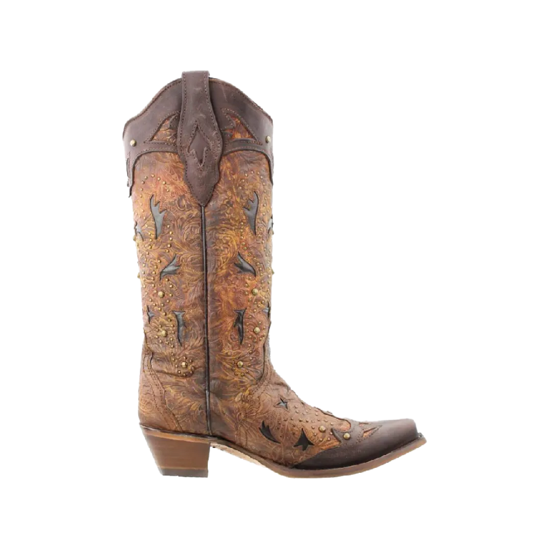Corral Women's Studded Embossed Western Boots