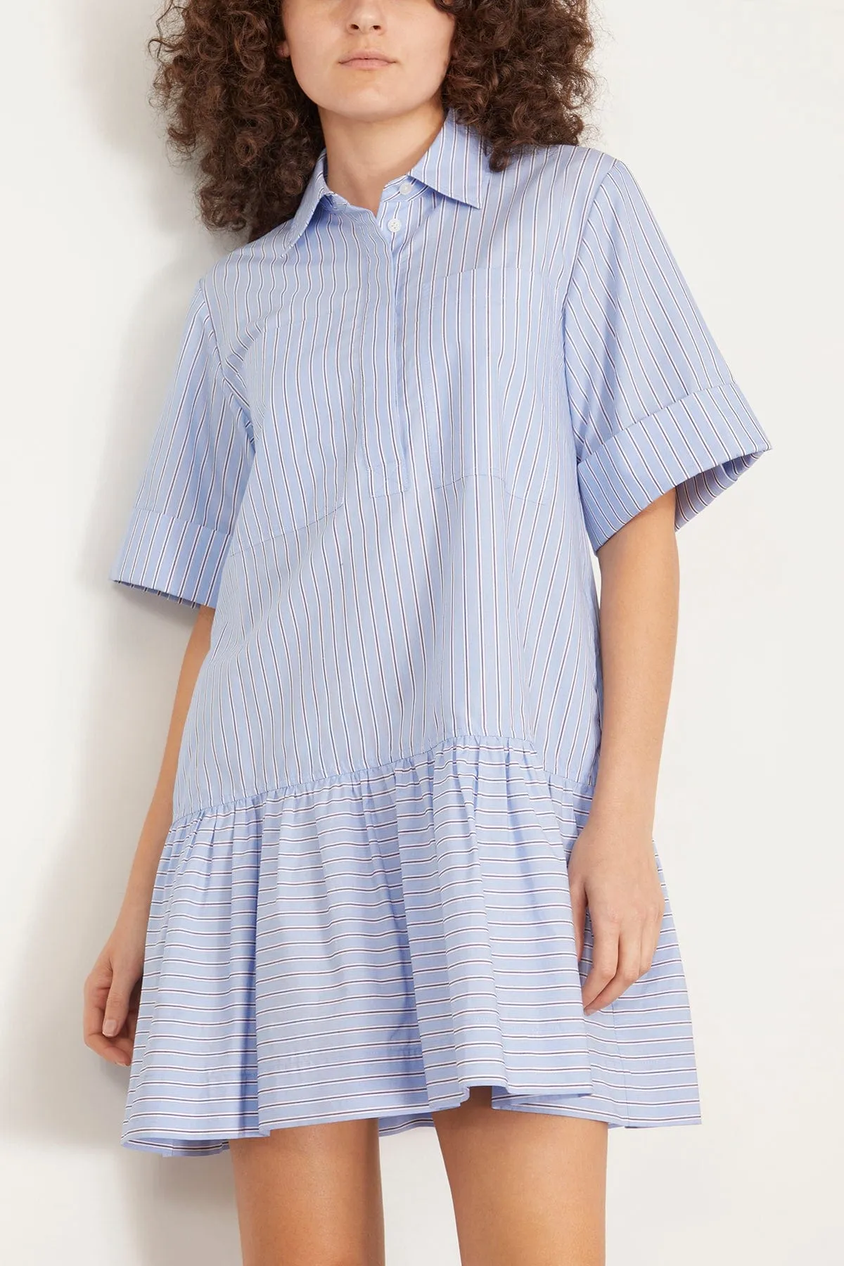 Cris Dress in Harbor Blue Stripe