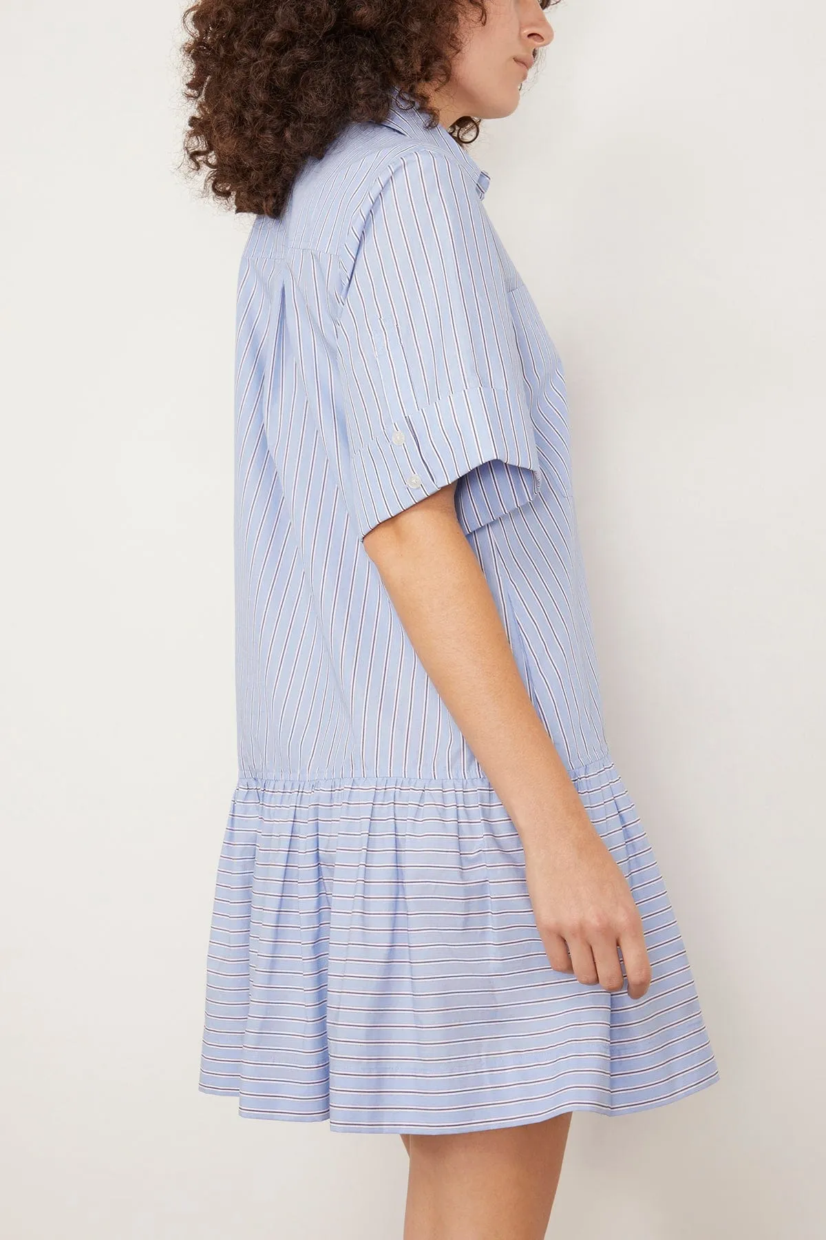 Cris Dress in Harbor Blue Stripe
