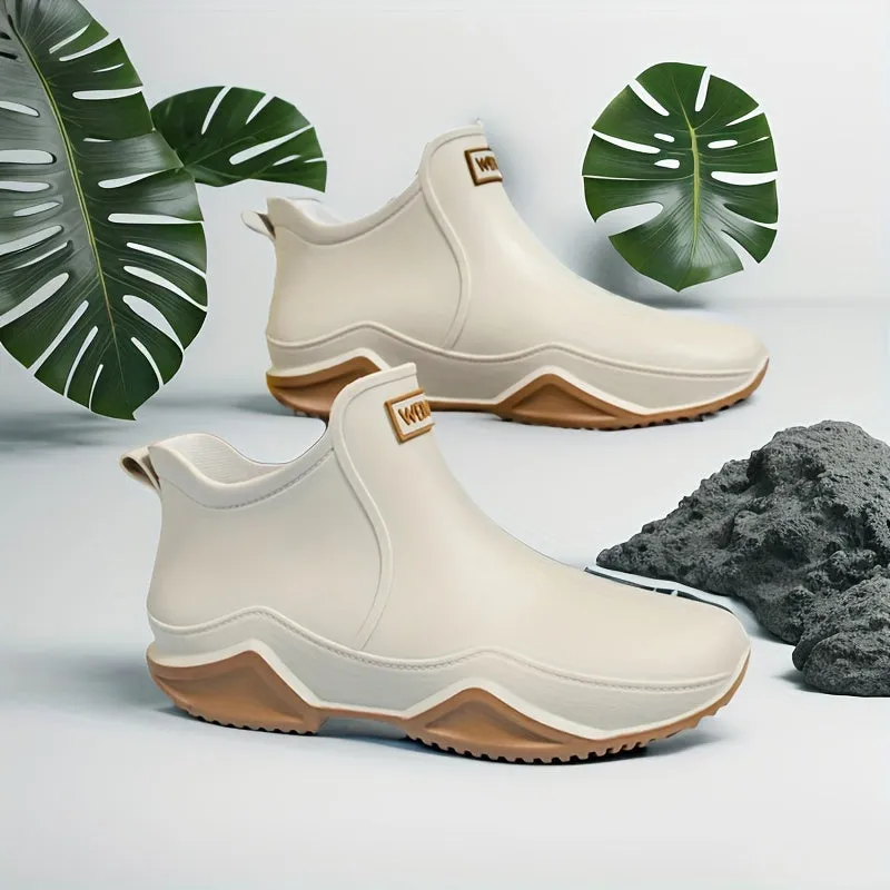 Durable Mens Rain Boots - Anti-Slip, All-Weather Waterproof Footwear for Outdoor Work & Fishing