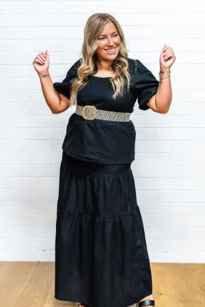EADIE TIERED MAXI SKIRT