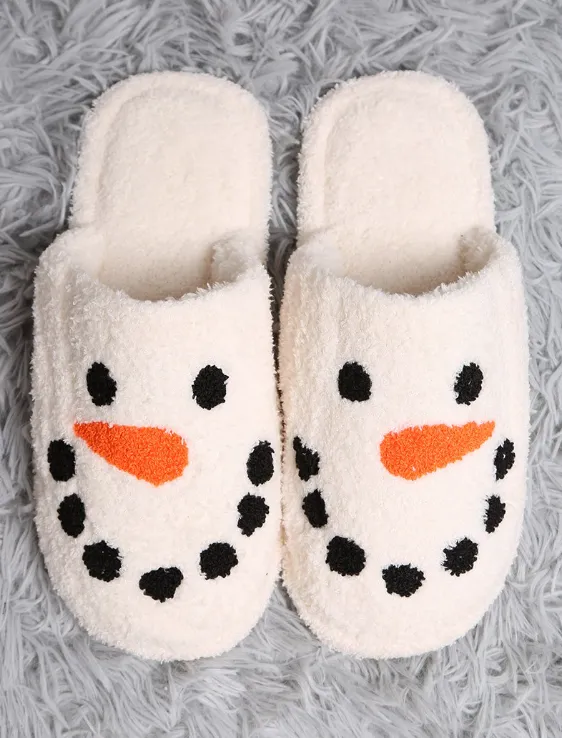 Holiday Snowmen Luxury Soft Slippers