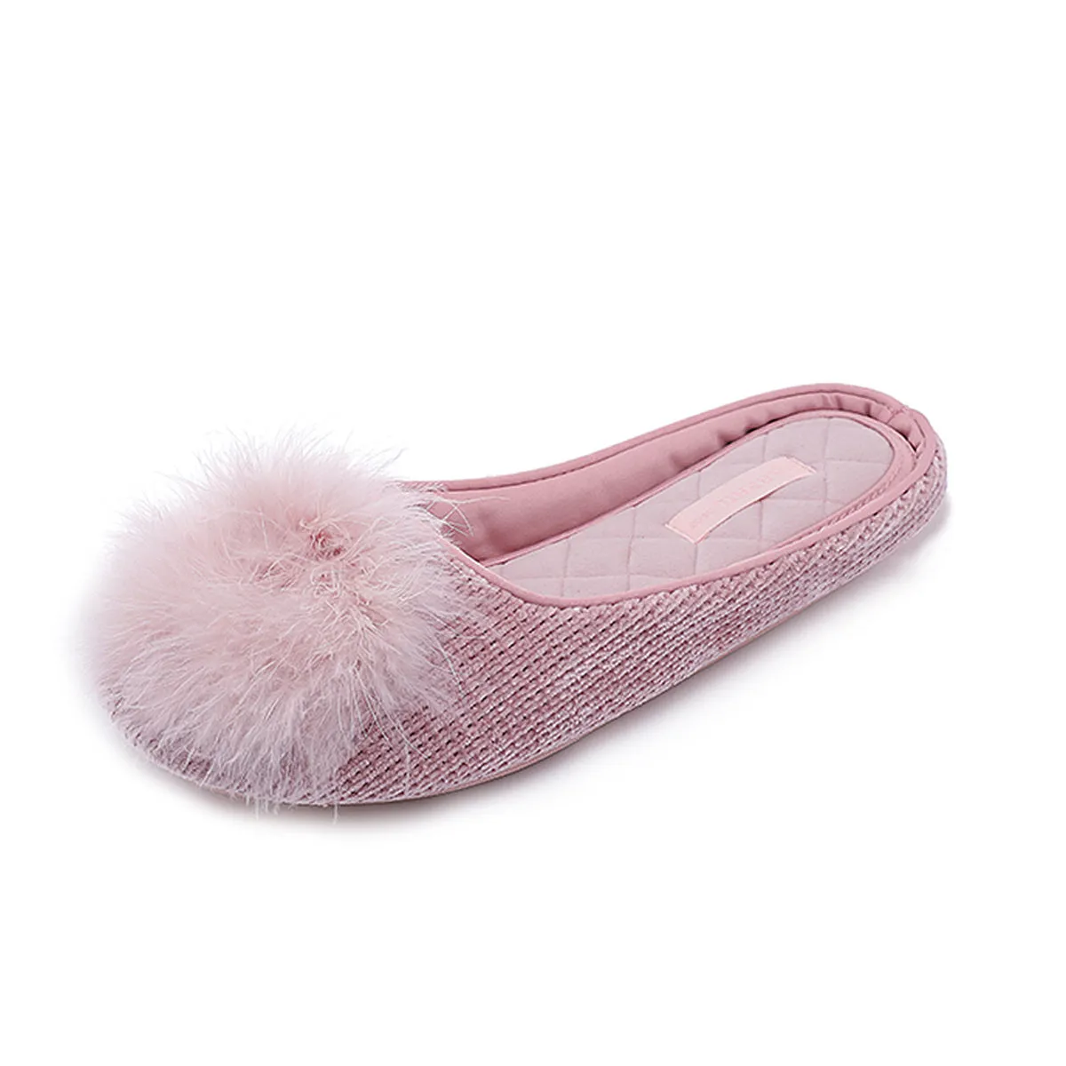 House Slippers with Pom