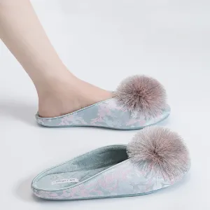 House Slippers with Pom