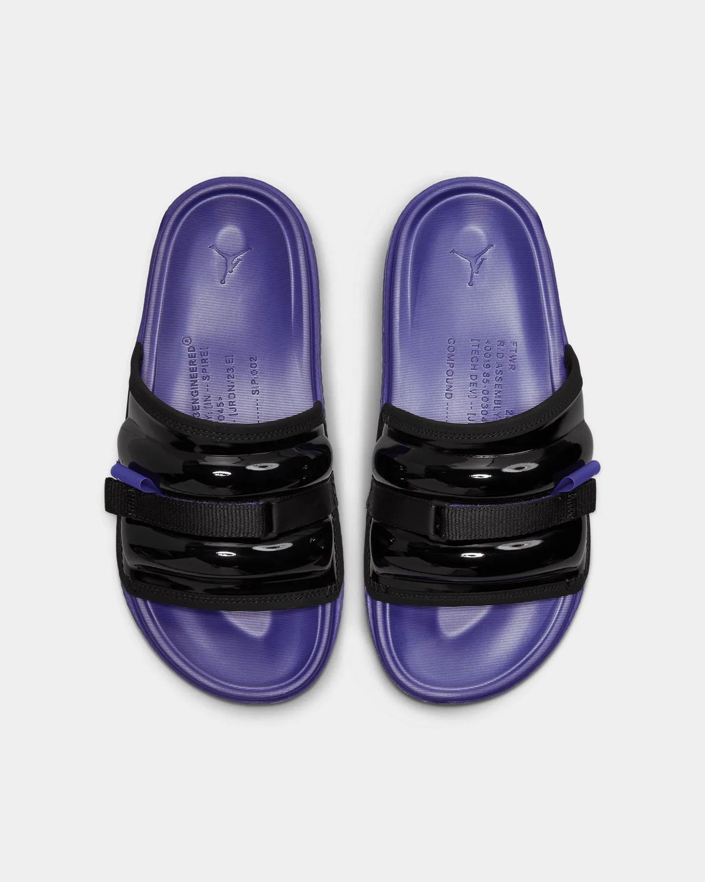 Jordan Super Play Slides Black/White-Dark Concord
