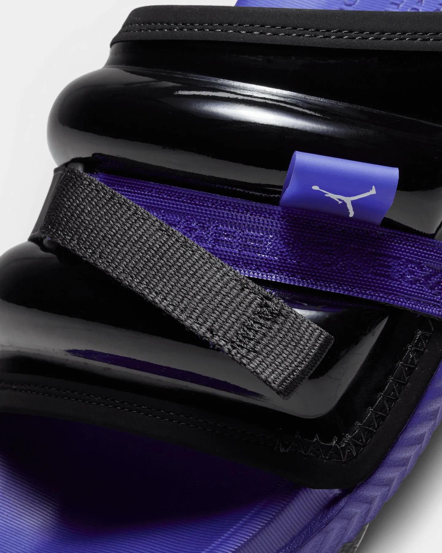 Jordan Super Play Slides Black/White-Dark Concord