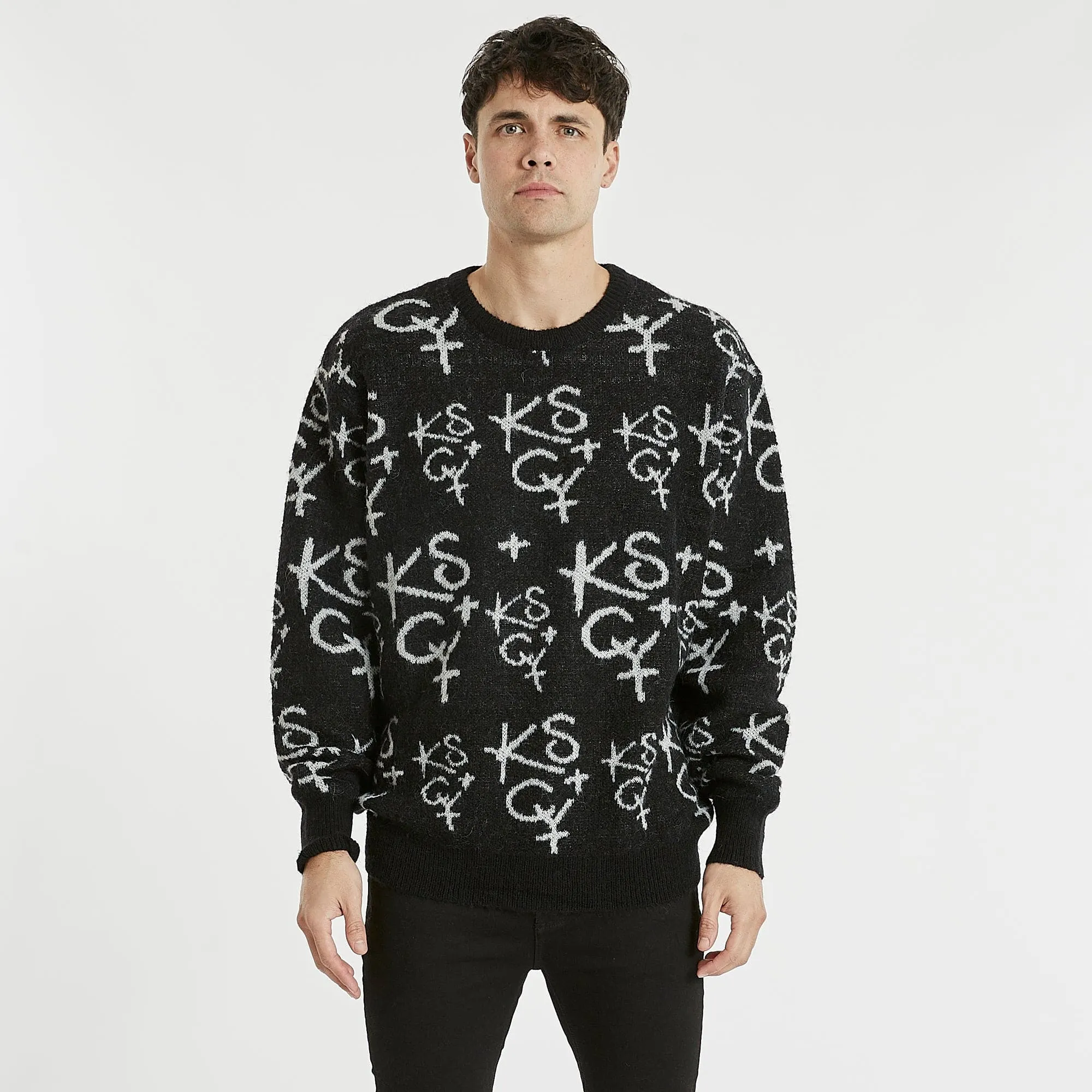 KISS CHACEY Sunset Relaxed Knit Jet Black