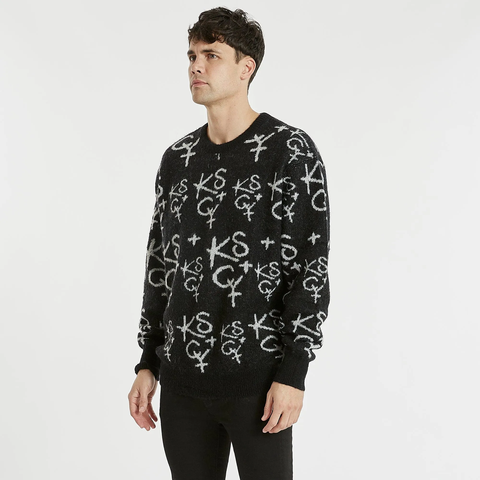KISS CHACEY Sunset Relaxed Knit Jet Black
