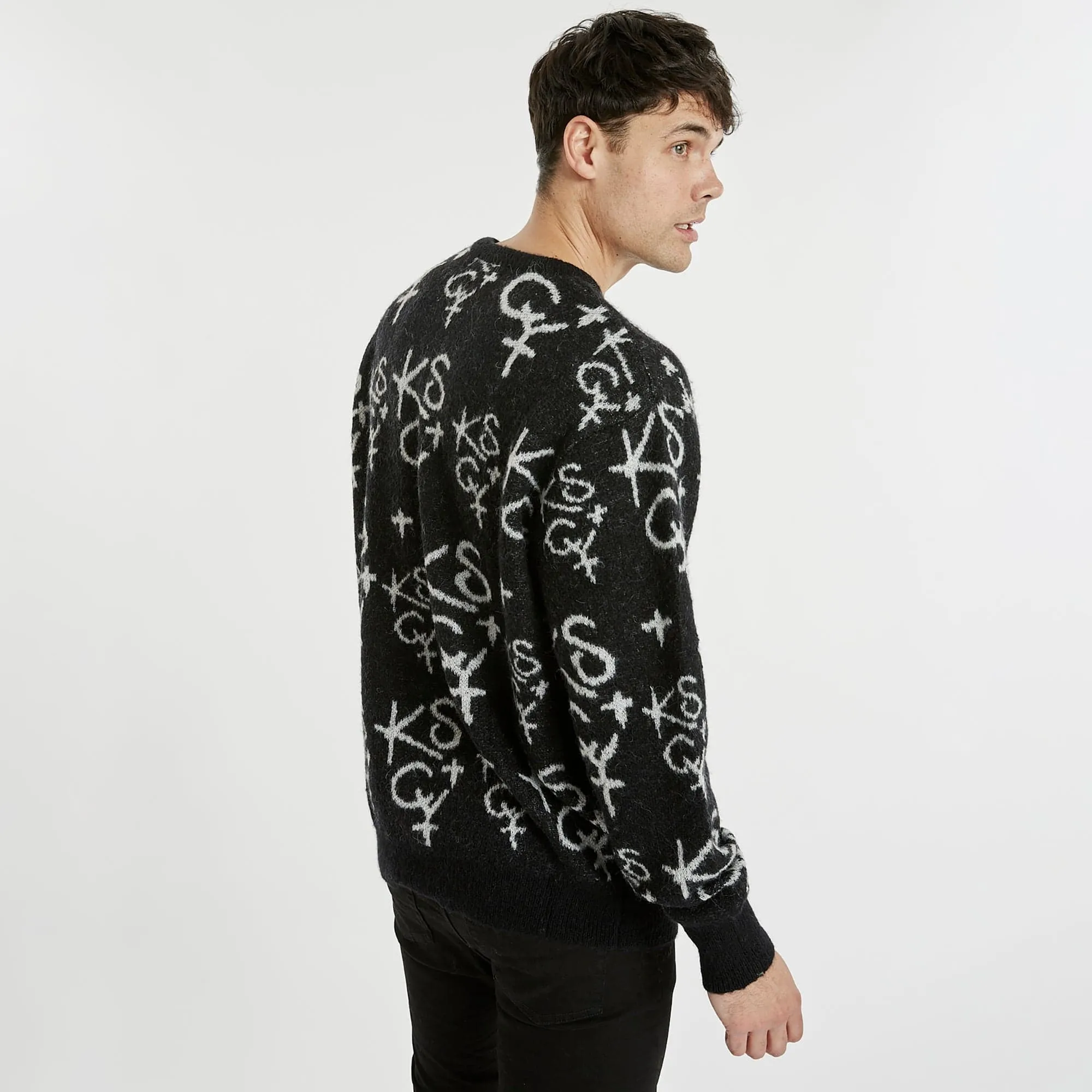 KISS CHACEY Sunset Relaxed Knit Jet Black