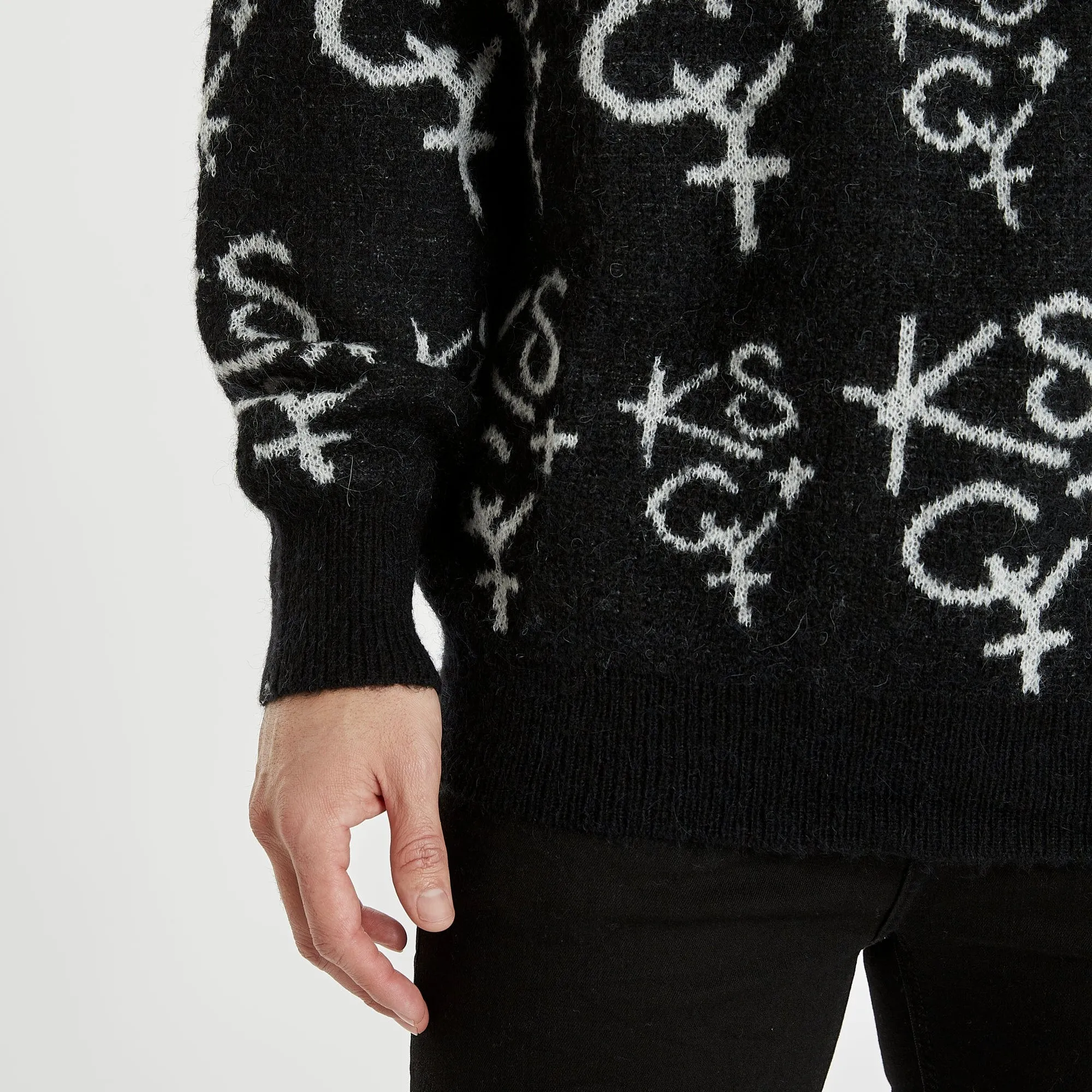 KISS CHACEY Sunset Relaxed Knit Jet Black