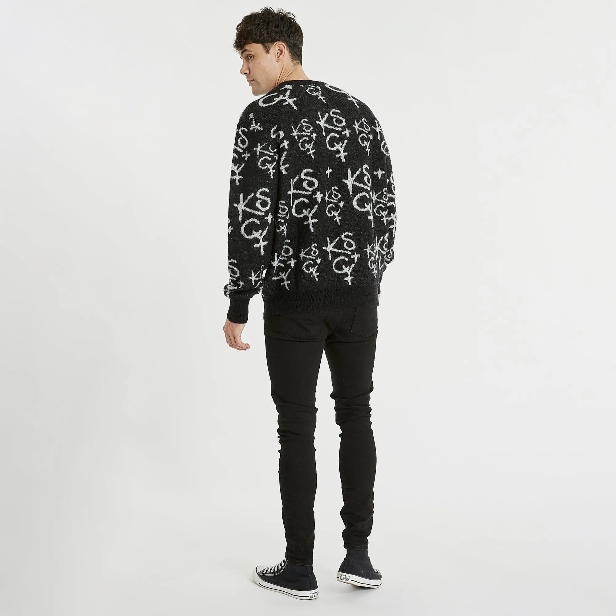KISS CHACEY Sunset Relaxed Knit Jet Black