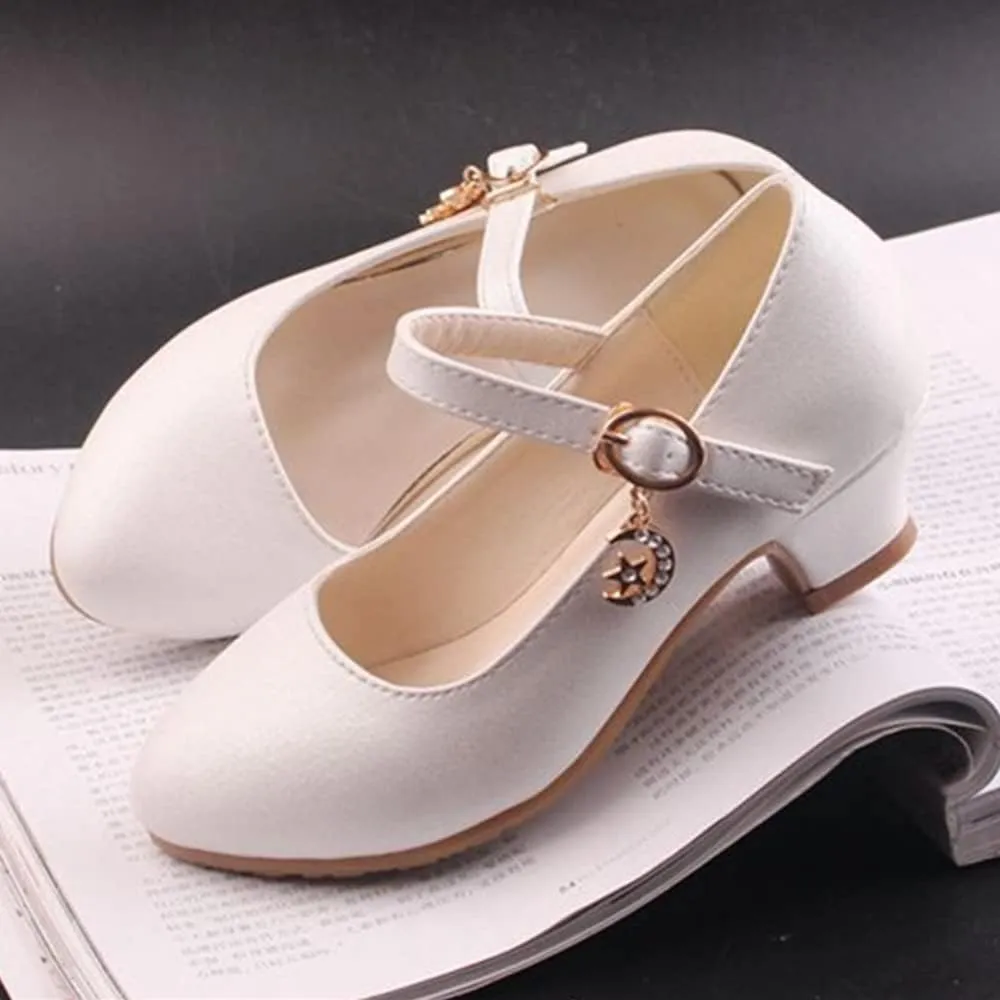 Little Girls Mary Jane Dress Pumps Shoes Princess Ballet Flats Low Heels for School Wedding Party Dress Shoes for Kids