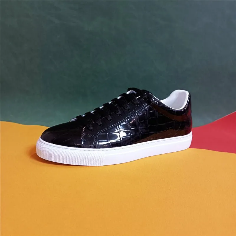 Luxe Leather Lace-up Platform Sneakers
