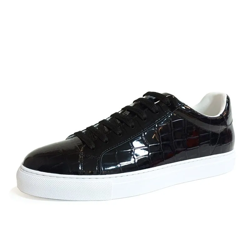 Luxe Leather Lace-up Platform Sneakers