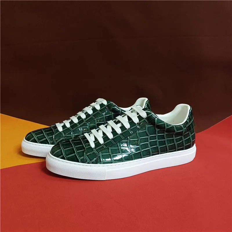 Luxe Leather Lace-up Platform Sneakers