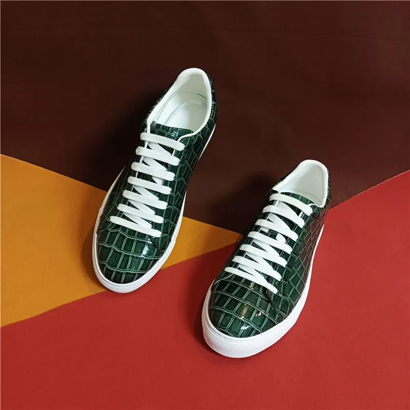 Luxe Leather Lace-up Platform Sneakers