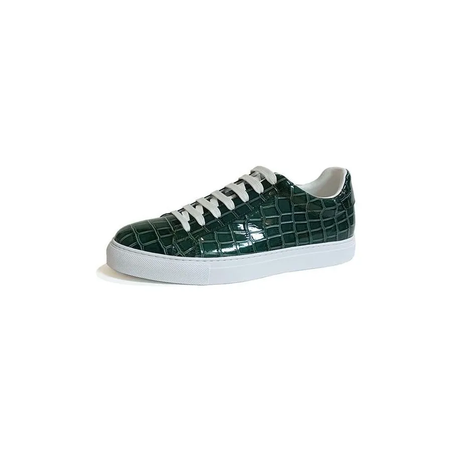 Luxe Leather Lace-up Platform Sneakers