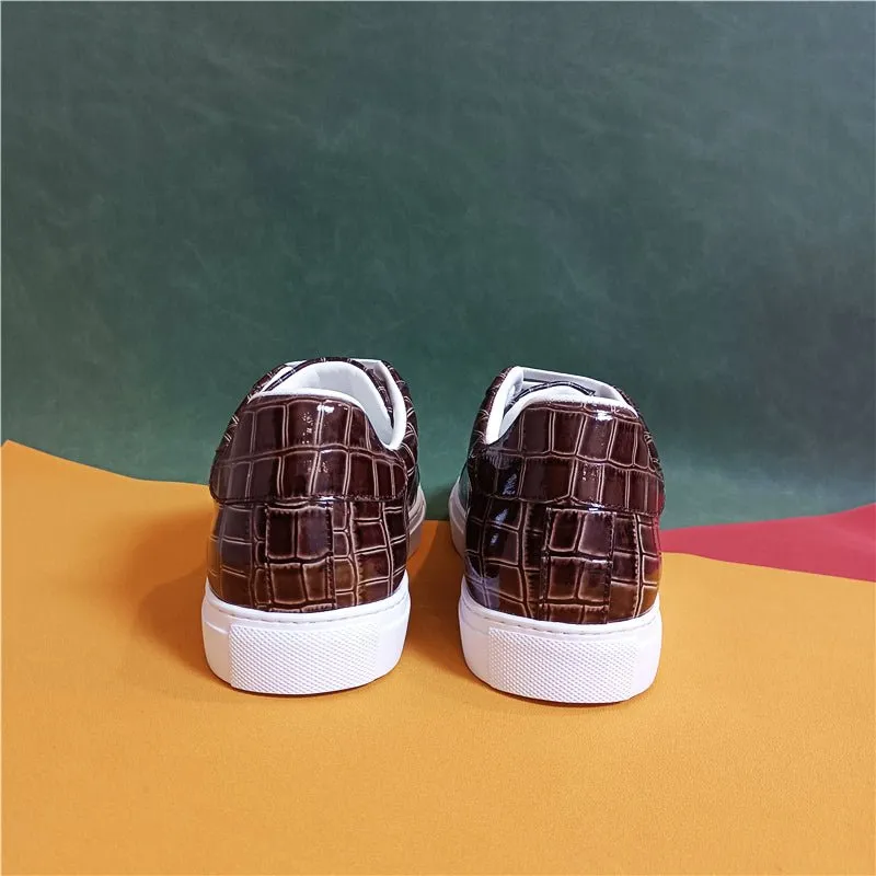 Luxe Leather Lace-up Platform Sneakers