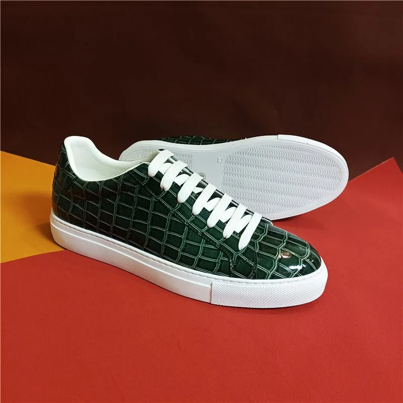 Luxe Leather Lace-up Platform Sneakers