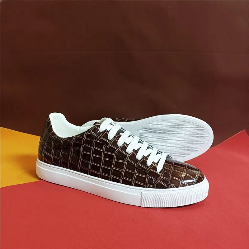 Luxe Leather Lace-up Platform Sneakers