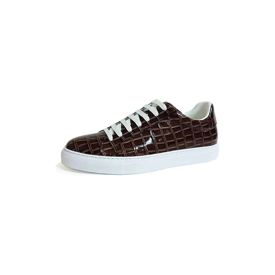 Luxe Leather Lace-up Platform Sneakers