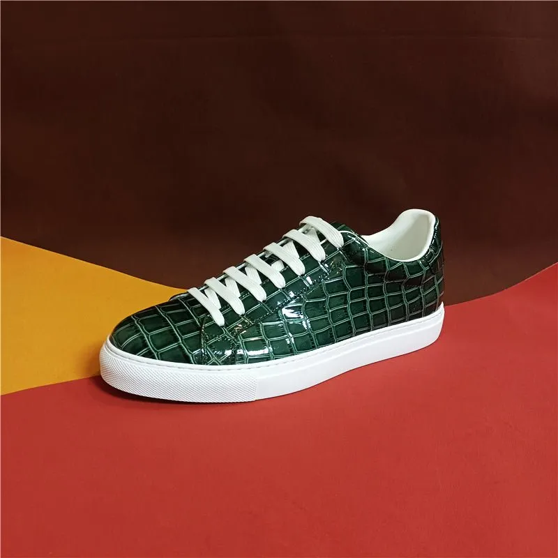 Luxe Leather Lace-up Platform Sneakers