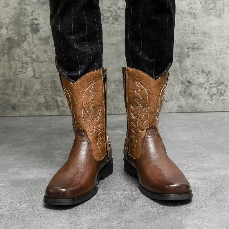 Luxury Zipper Closure Mid-Calf Boots
