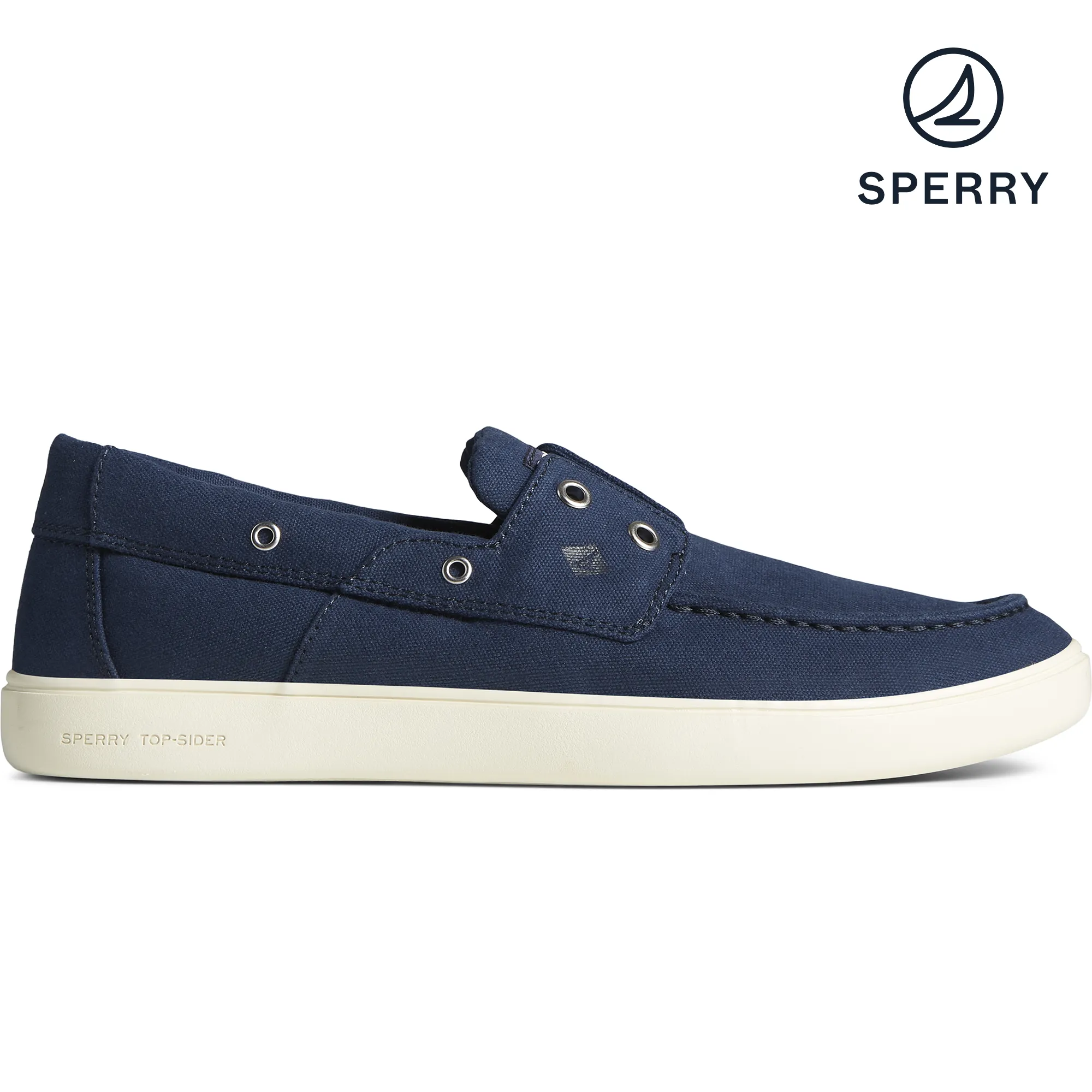 Men's Outer Banks 2-Eye Canvas Boat Shoe - Navy (STS23864)
