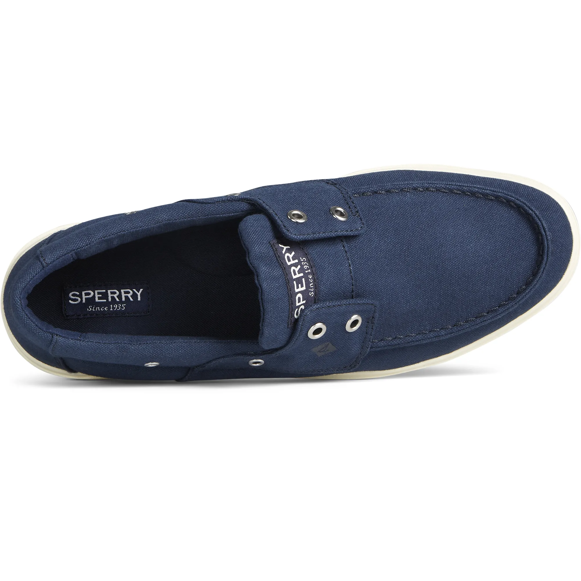 Men's Outer Banks 2-Eye Canvas Boat Shoe - Navy (STS23864)