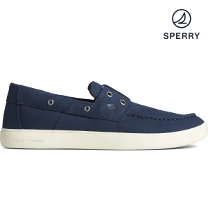 Men's Outer Banks 2-Eye Canvas Boat Shoe - Navy (STS23864)