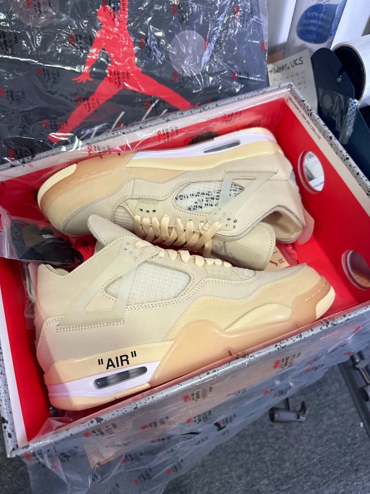 Nike CV9388 Sail Air Jordan 4 Retro SP Trainers UK 8.5 