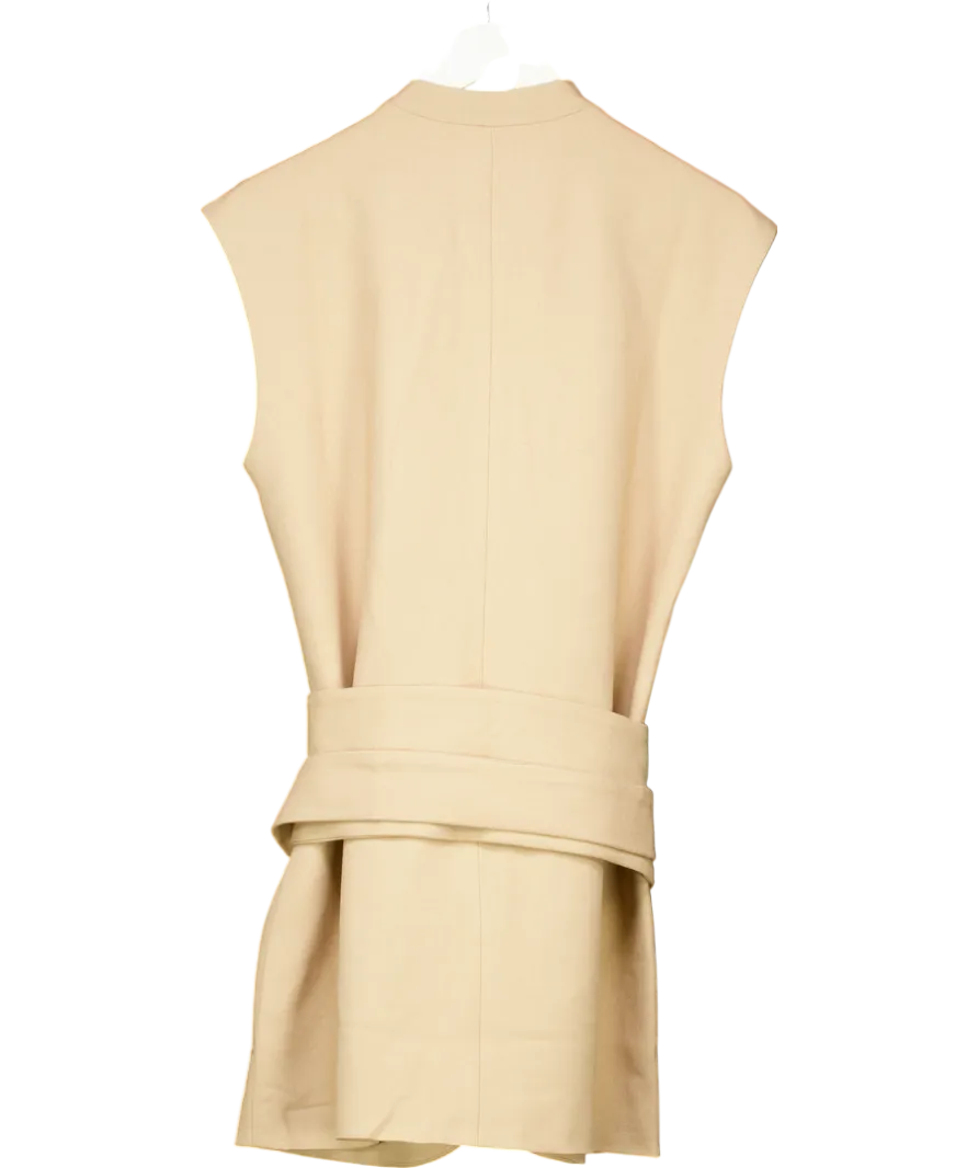 OddMuse Beige The Ultimate Muse Sleeveless Dress With Additional Belts UK XS