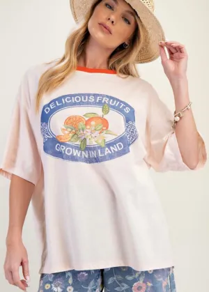 Oversized Fruit Graphic Tee