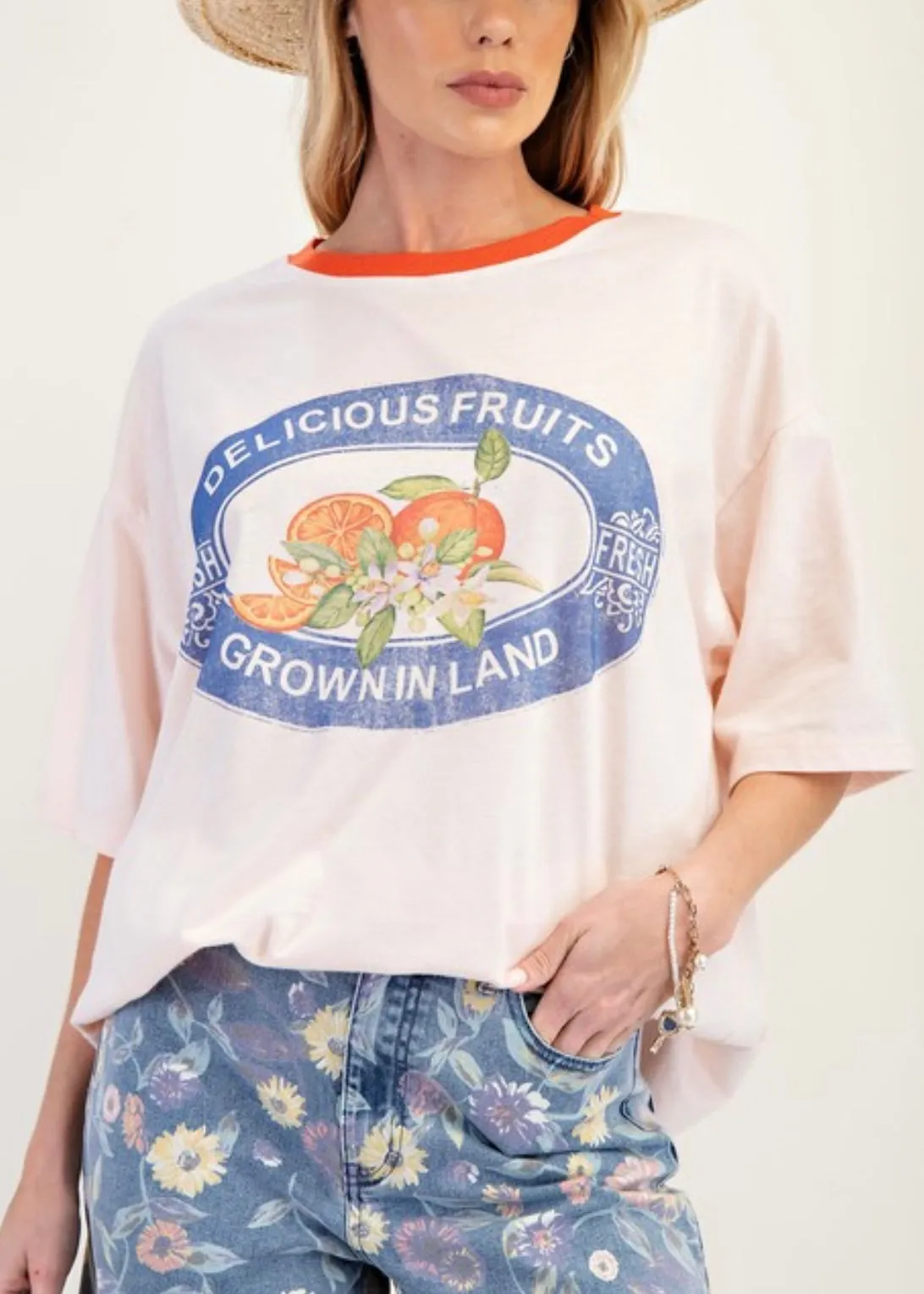 Oversized Fruit Graphic Tee