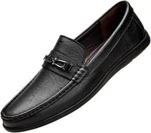 Oxford Shoes for Men's Vegan Leather Tuxedo Slip On Plain Toe Non Slip Low Top Block Heel Anti-Slip Working