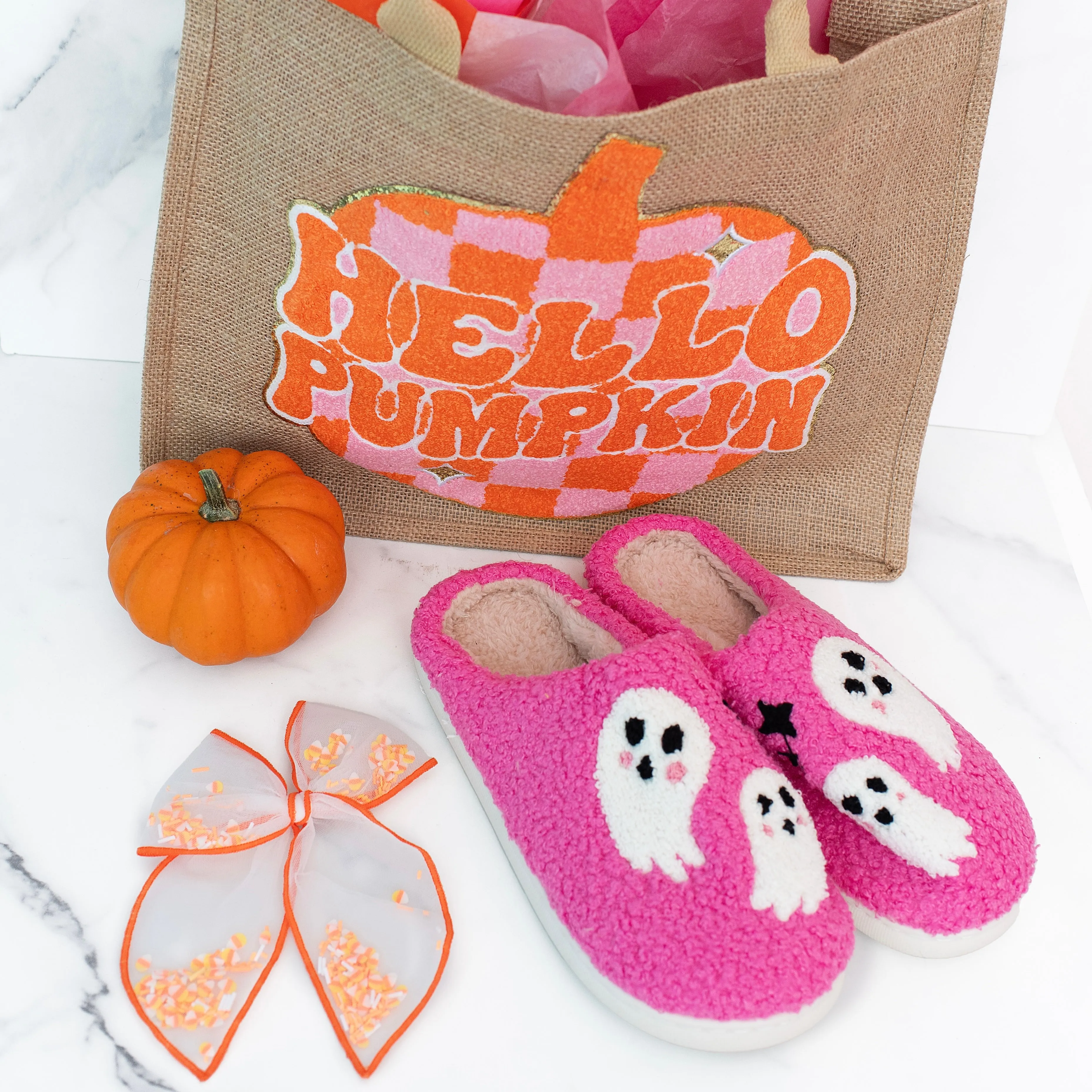 Pink Ghost Slippers