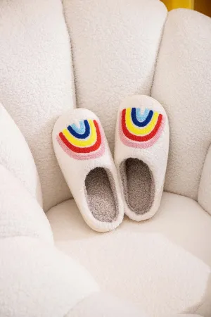 Rainbow Cozy Sherpa Slippers