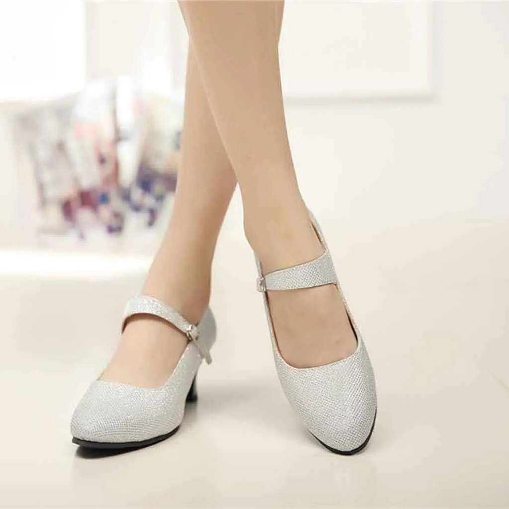 Sandals Women Latin Dance Shoes Heeled Ballroom Tango Party Heels Performance Practice Dance Shoes Latin Dance Sandals