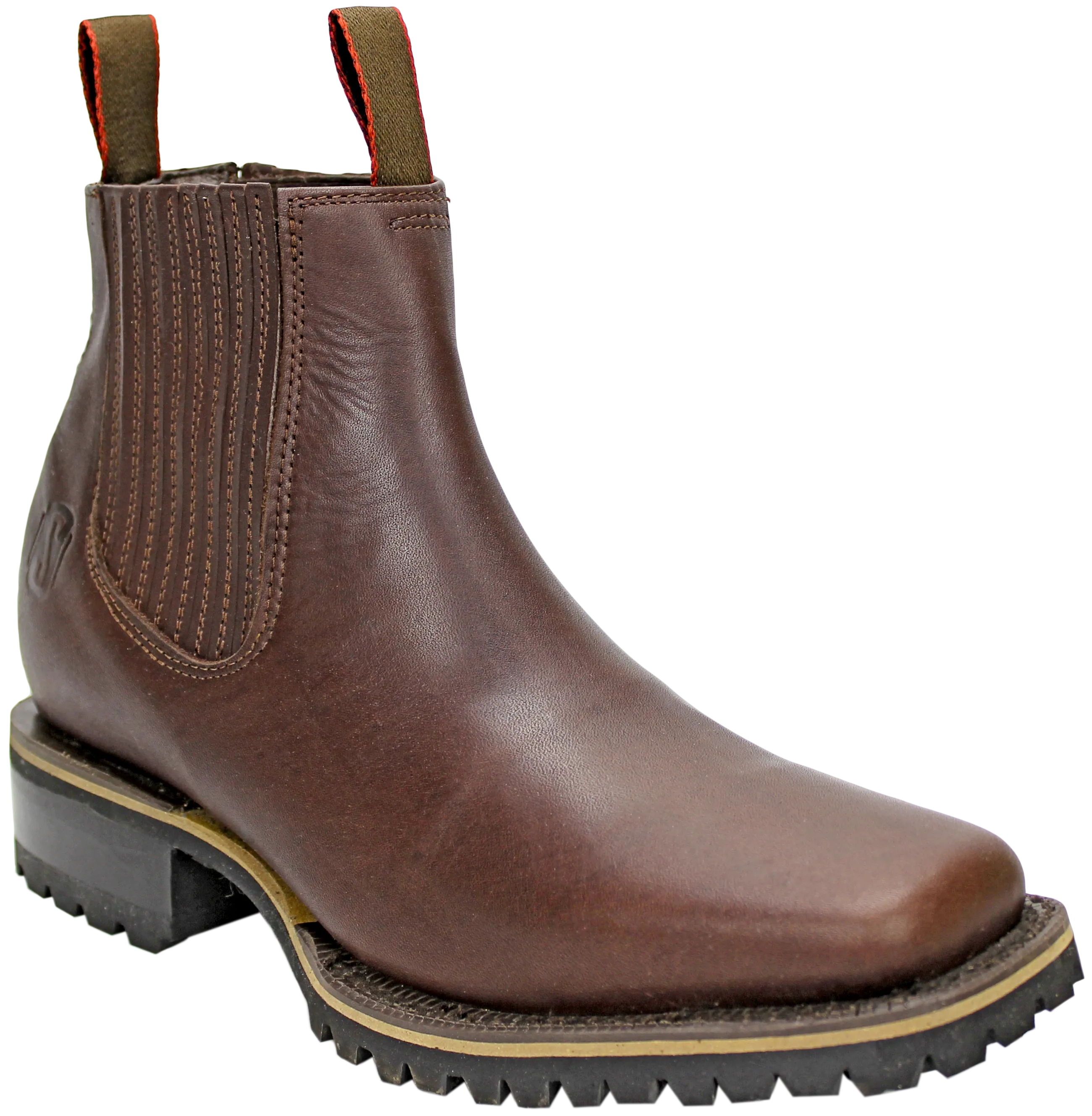Silverton Tractor Sole Leather Short Boot (Brown)