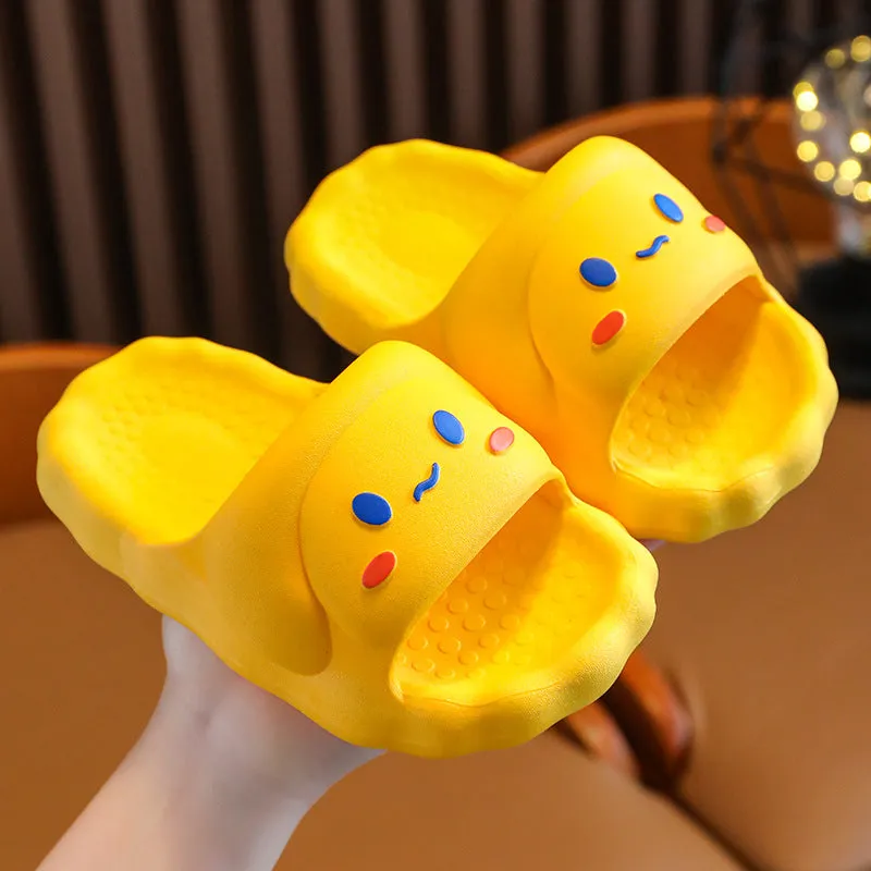 Smiley Rabbit Children's Slippers Summer Middle and Older Girls Soft Sole Anti-Slip Cute Beach Girls Slippers